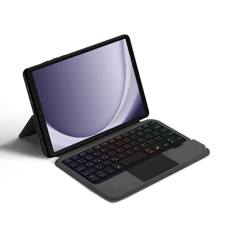 Imagem -02 - Capa de Teclado Backlight Mágica para Samsung Galaxy Tab a9 8.7 2023 Sm-x110 X115 X117 Smart Trackpad Espanhol Alemão