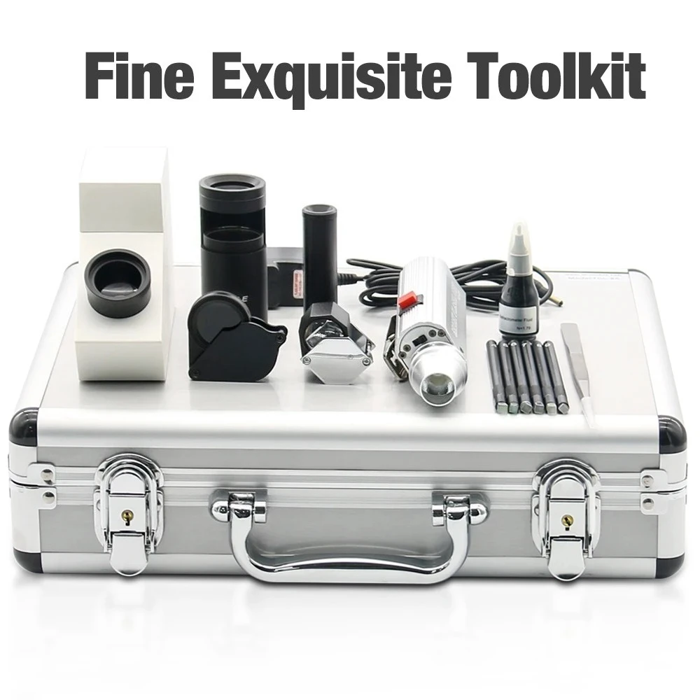 New Portable Gem Identification Travel Lab Testing machien Set