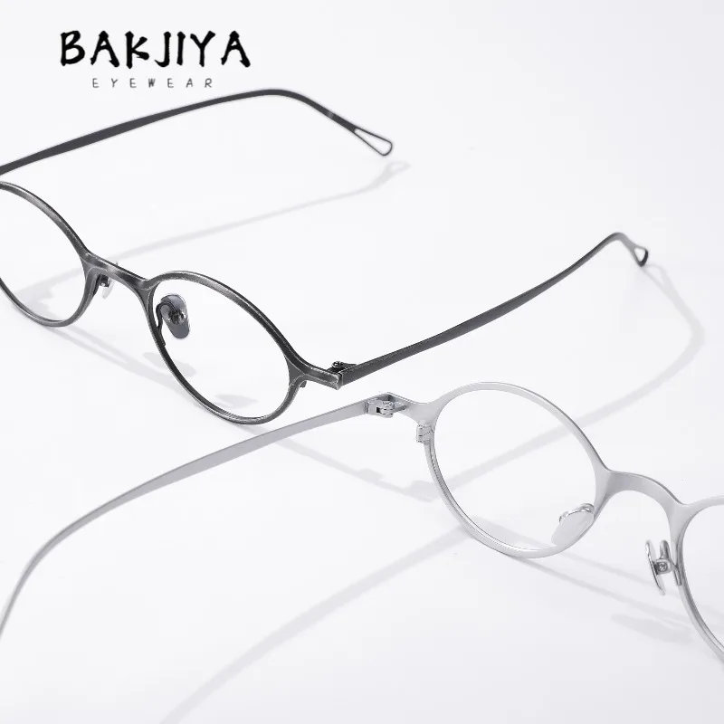 

New High-end Pure Titanium Glasses Frame Women Trend Luxury ins Style Retro Oval Frame Optical Prescription Eyeglasses Eyewear
