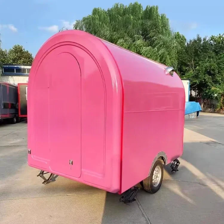 Street Food Truck Little Food Cart Coffee Trailer Mobile Flower Shop Hot Dog Bbq Snack Mobile Cart Mobile Food Trailer