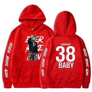 Youngboy graphic printed sweatshirts for men and women, never broke hoodies, Cool Casual Harajuku Sportwear, Pullovres with hood, fashion 8 Main sales blouse - №5
