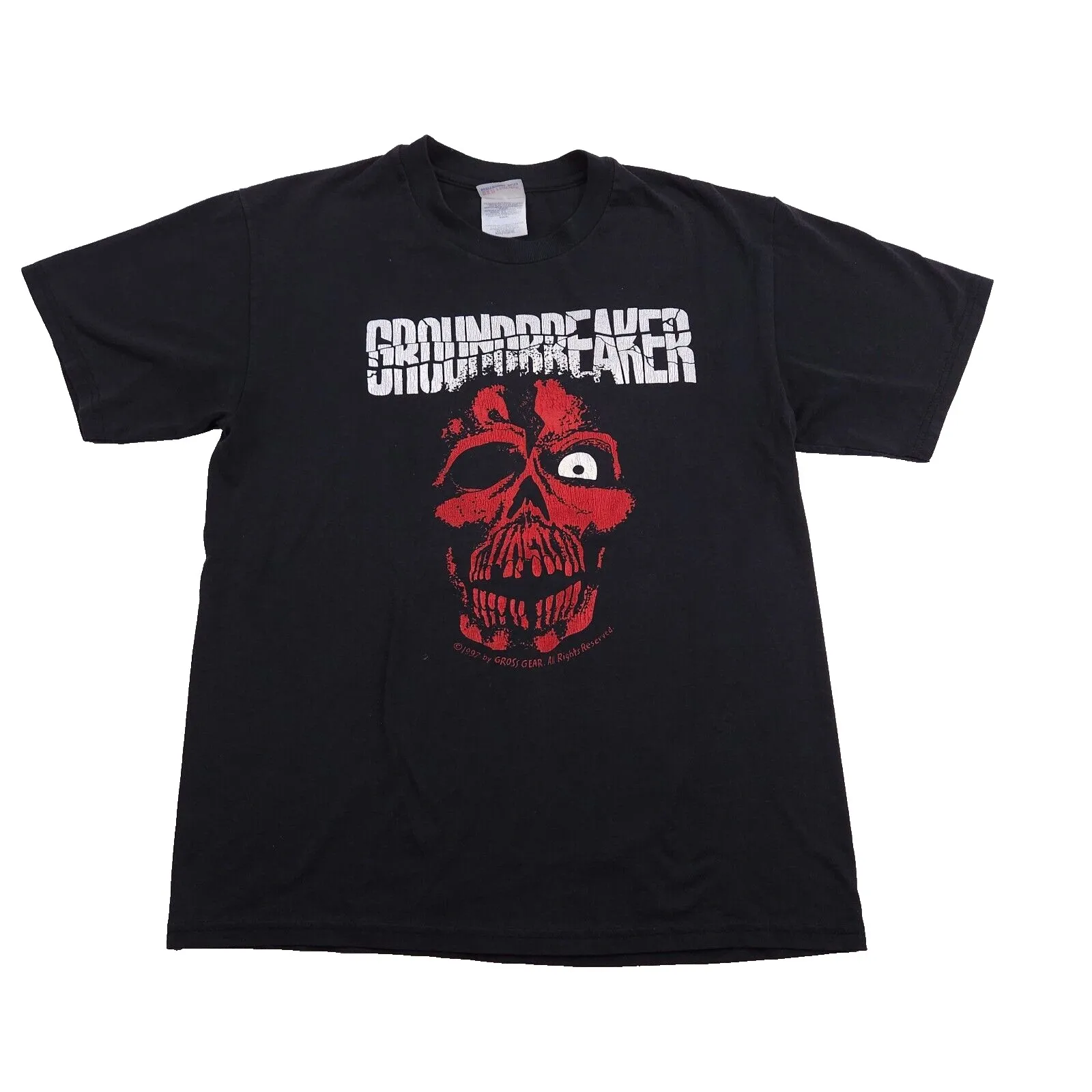 Groundbreaker Gross Gear Skull Mesa Mob 81 Faded Shirt M Biker MC Grunge 90s
