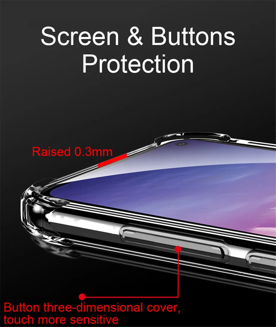 Clear Case for Samsung Galaxy S8 S9 Plus S10 4G S10 Plus S24 S23 Ultra S22 S21 S24 Plus S20 FE S7 Edge Note 9 10 Pro Case Cover