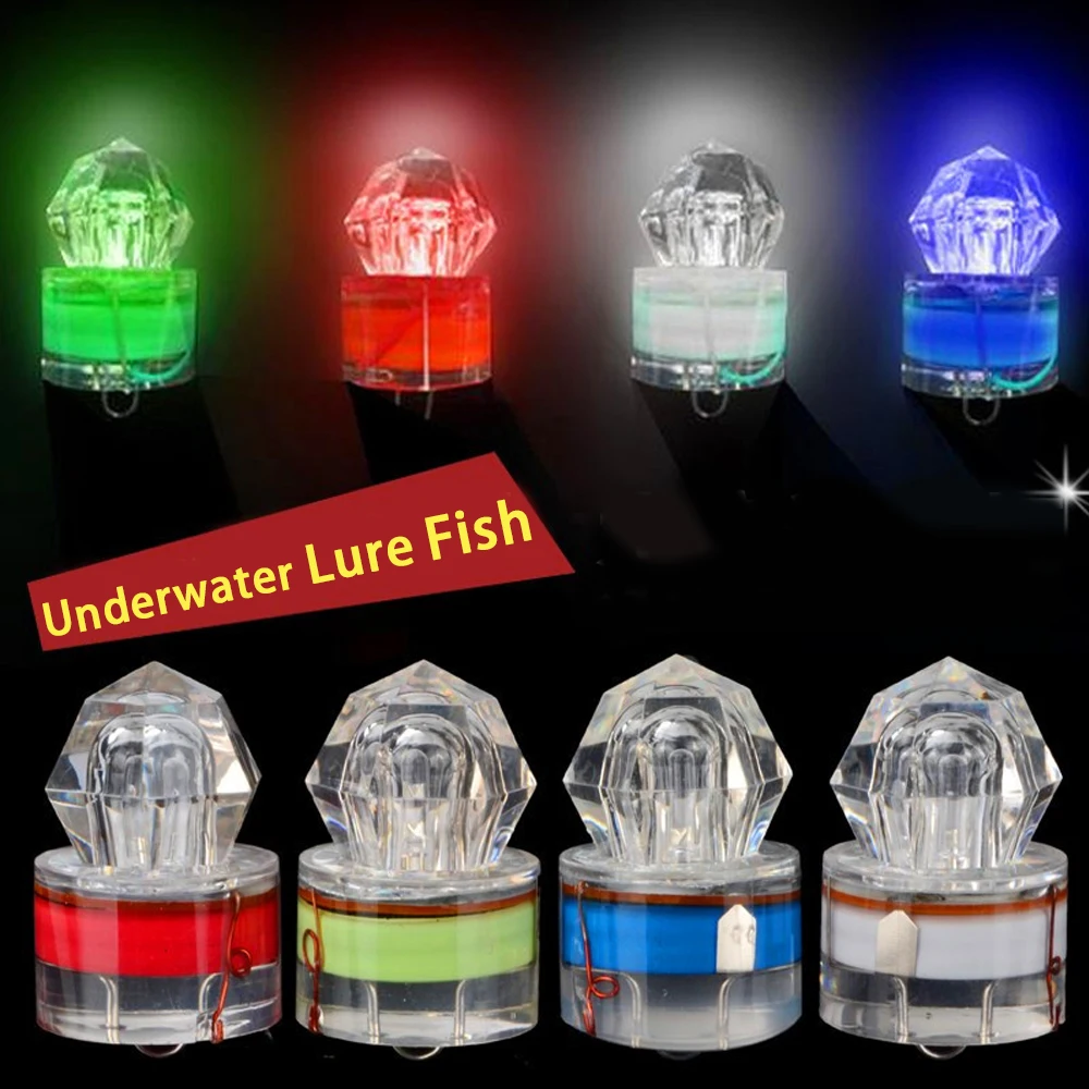 

1/3PCS Colorful ABS Mini LED Waterproof Fishing Bait Light LED Deep Drop Underwater Fish Lure Lamp Lights Bait Lure Squid Strobe