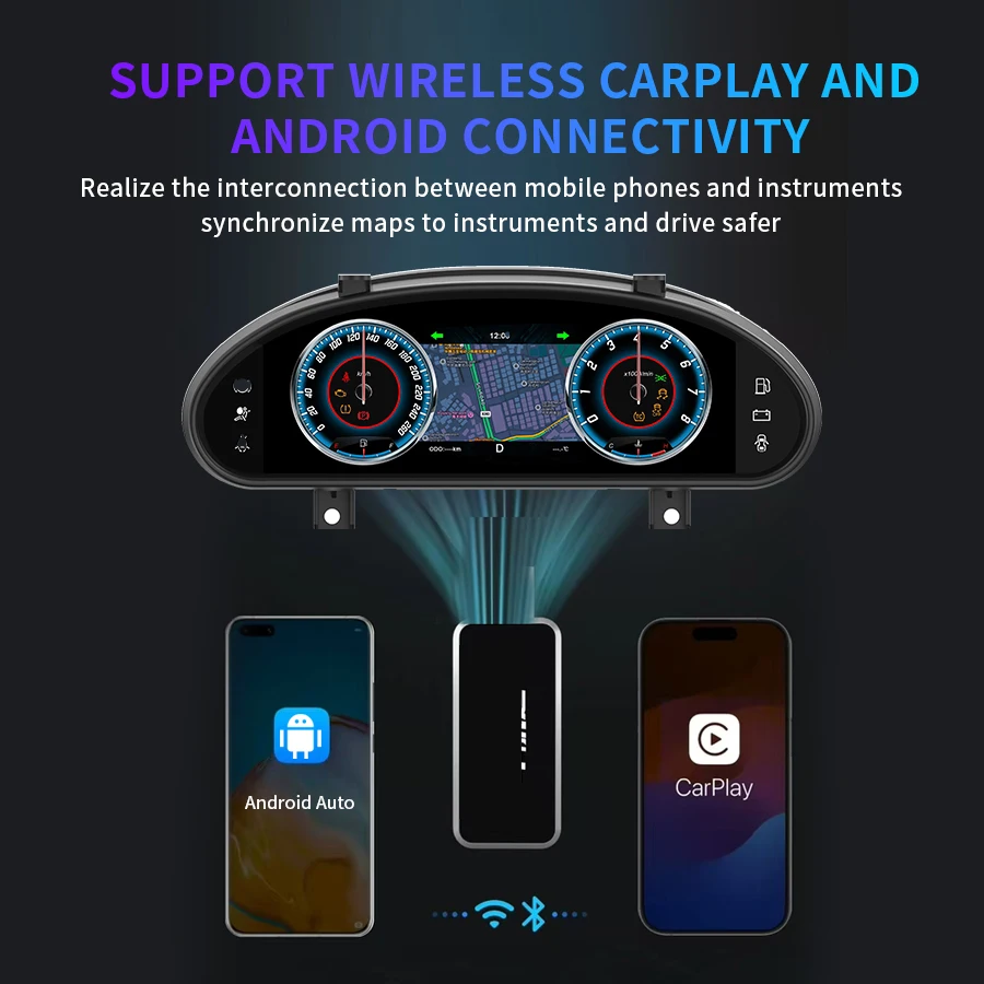 Auto LCD Instrument Voor Maserati Levante 2016-2023 Snelheidsmeter Upgrade Smart Cluster Kaart Meerdere Kleurrijke Hoge Display Upgrade