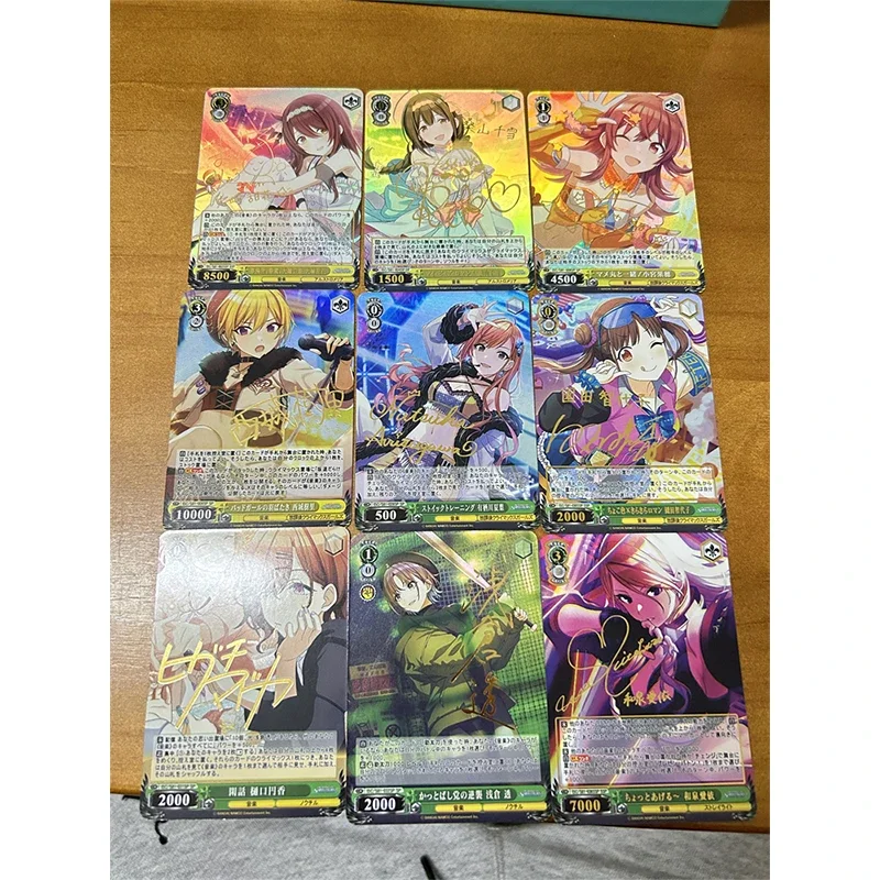 9PC/Set Anime Pokemon DIY ACG Lillie Lusamine Selene Boys Battle Game Toys Collectible Cards Christmas Birthday Gifts Board Game