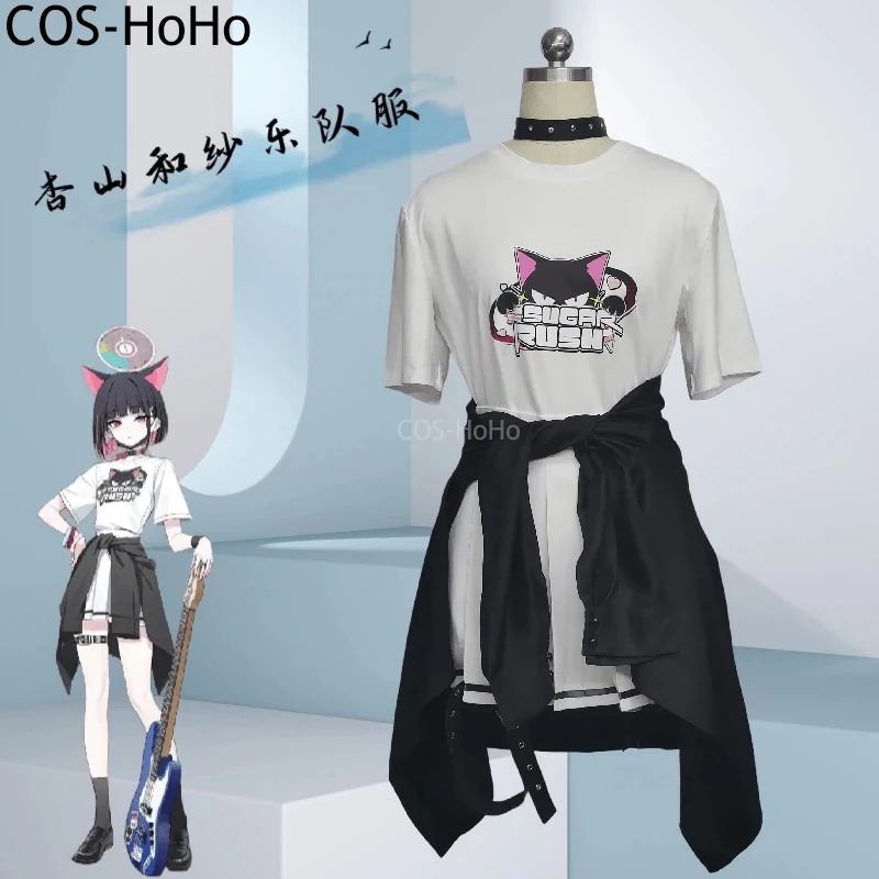 

COS-HoHo Blue Archive Kyoyama Kazusa Band Singing Suit Lovely Stage Performance Uniform Cosplay Costume Halloween Party Outfit