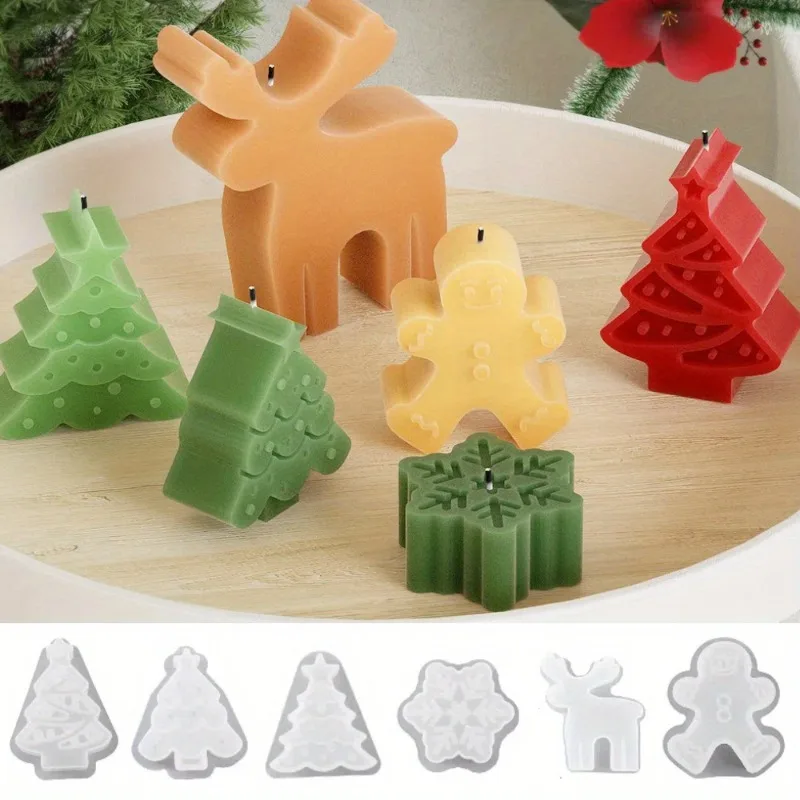Christmas Snowflake Silicone Mold 3D Candle Soap Resin Making Kit DIY Craft Decor Easy Release Perfect for Holiday Gifts