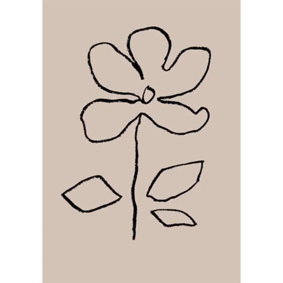 

Oil Pastel Flower Black Poster Print - 1x Studio 12 x 17