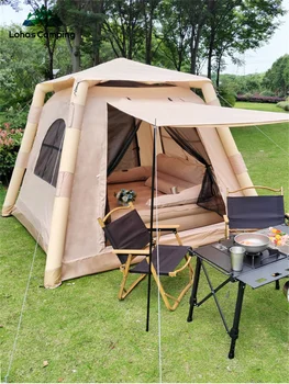 Lohascamping Grote Camping Luchttent Voor 4-5 Personen Luchtschuilplaats Koepel Tent Familie Wandelen Opblaasbare One-Touch Tent Buitentent