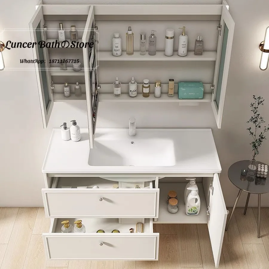 Cream-colored style tiled integrated washbasin, washbasin set for bathroom, washbasin for the bathroom suite