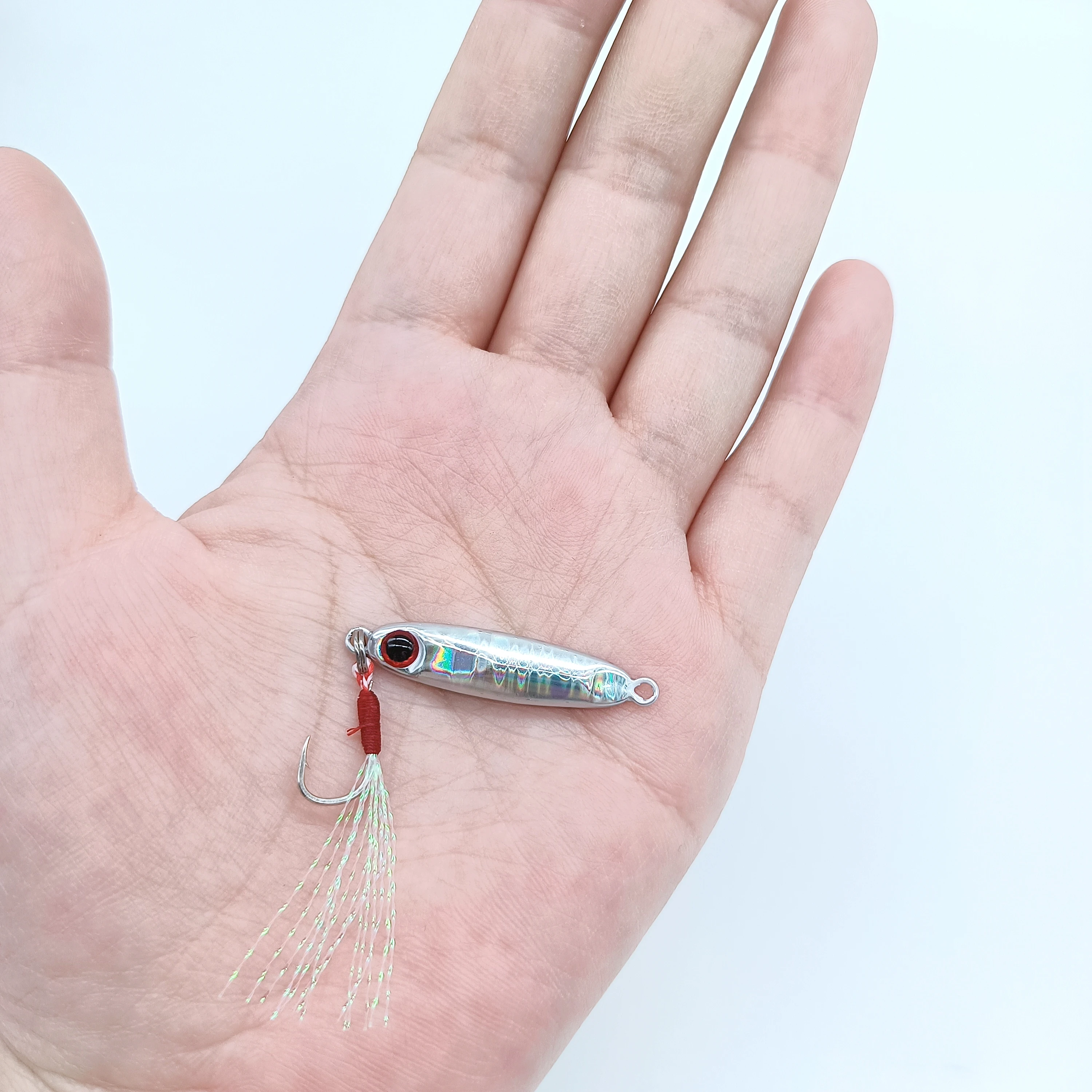 HOOFISH 1PCS Microjigging Angeln Locken 5,5g/32mm Mini Jig Köder Isca Künstliche Jig mit Einzel Haken angeln Zubehör – Detail 5
