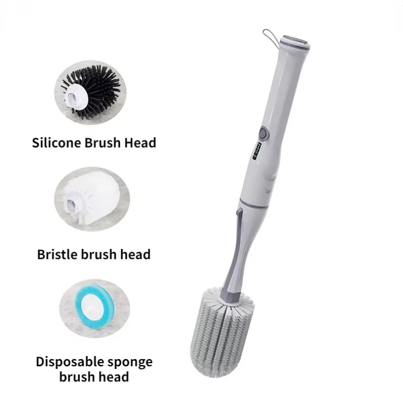 

New Upgraded Electric Self-Cleaning Smart Toilet Scrub Brush Durable Removable Brush Head Bathroom Cleaning Brush