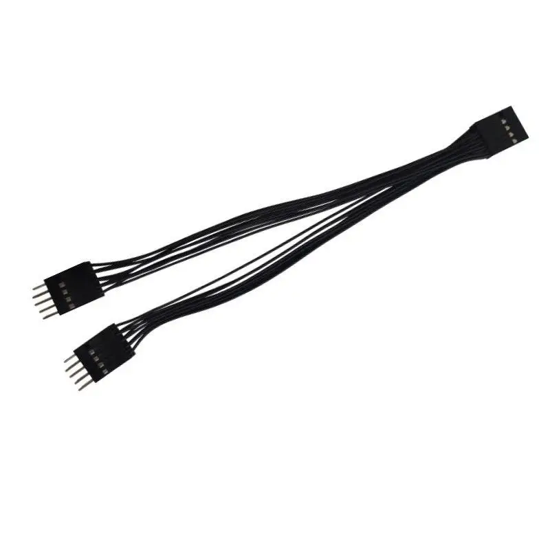 1Pc Reset & Power On/Off Cable - Dual Control Jumper for PC Motherboard, 9-pin 1-to-2 Line Splitter Switch