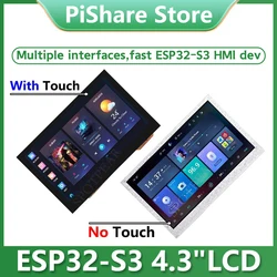 ESP32 S3 4.3inch LCD 800x480 Captive TouchScreen Display Board LVGL with Sensor CAN I2C RS485