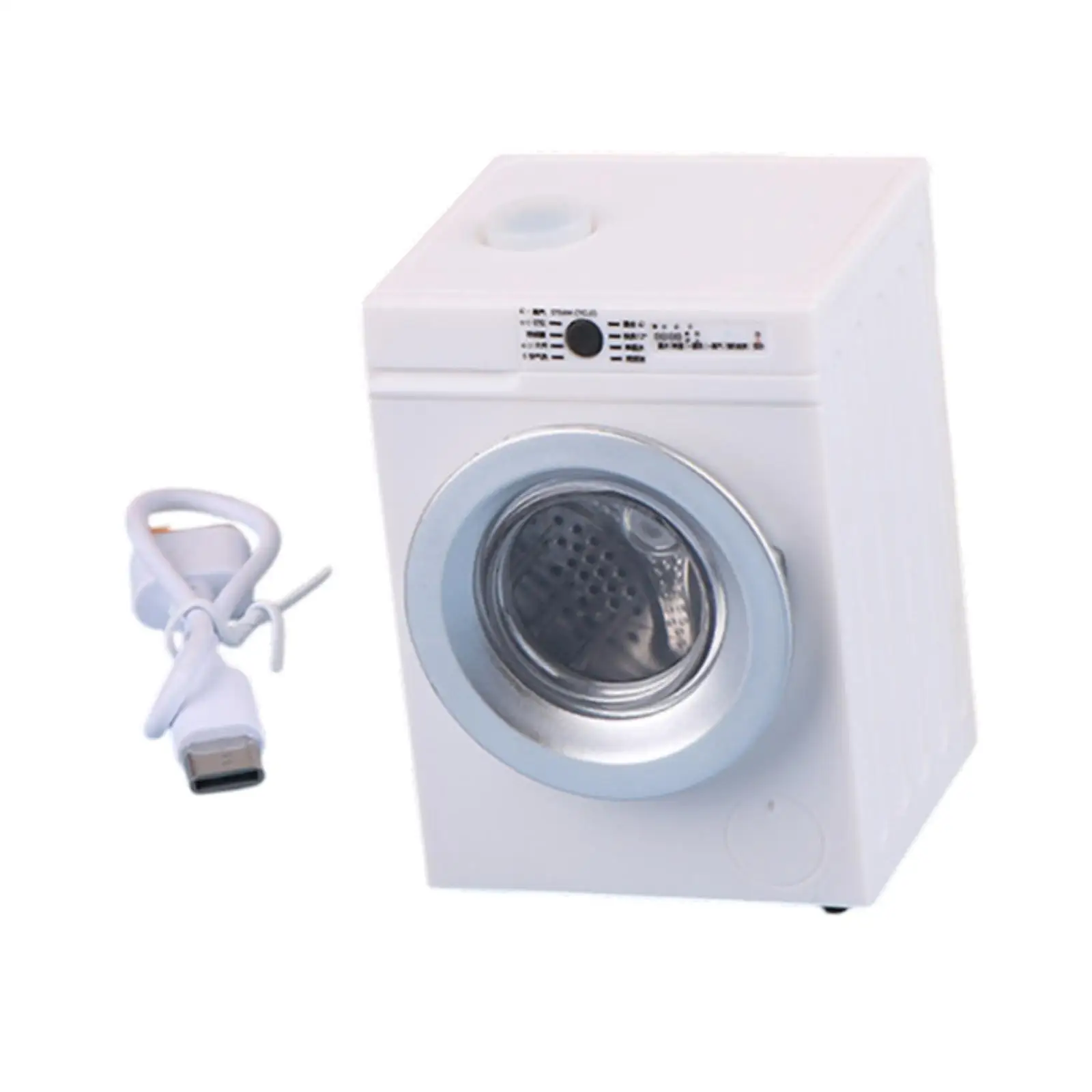 Miniature Dollhouse Washing Machine PP Simulation Model Accessory for 1 12 Scale Doll House Kitchen