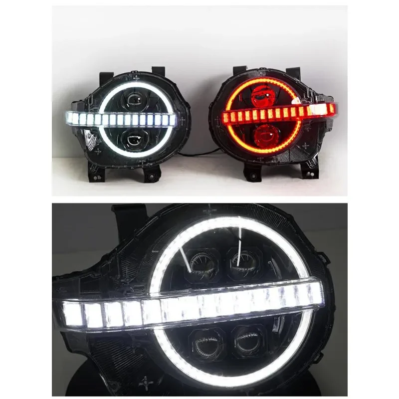 Laser headlights car modification super bright LED headlight assembly yellow turning daytime