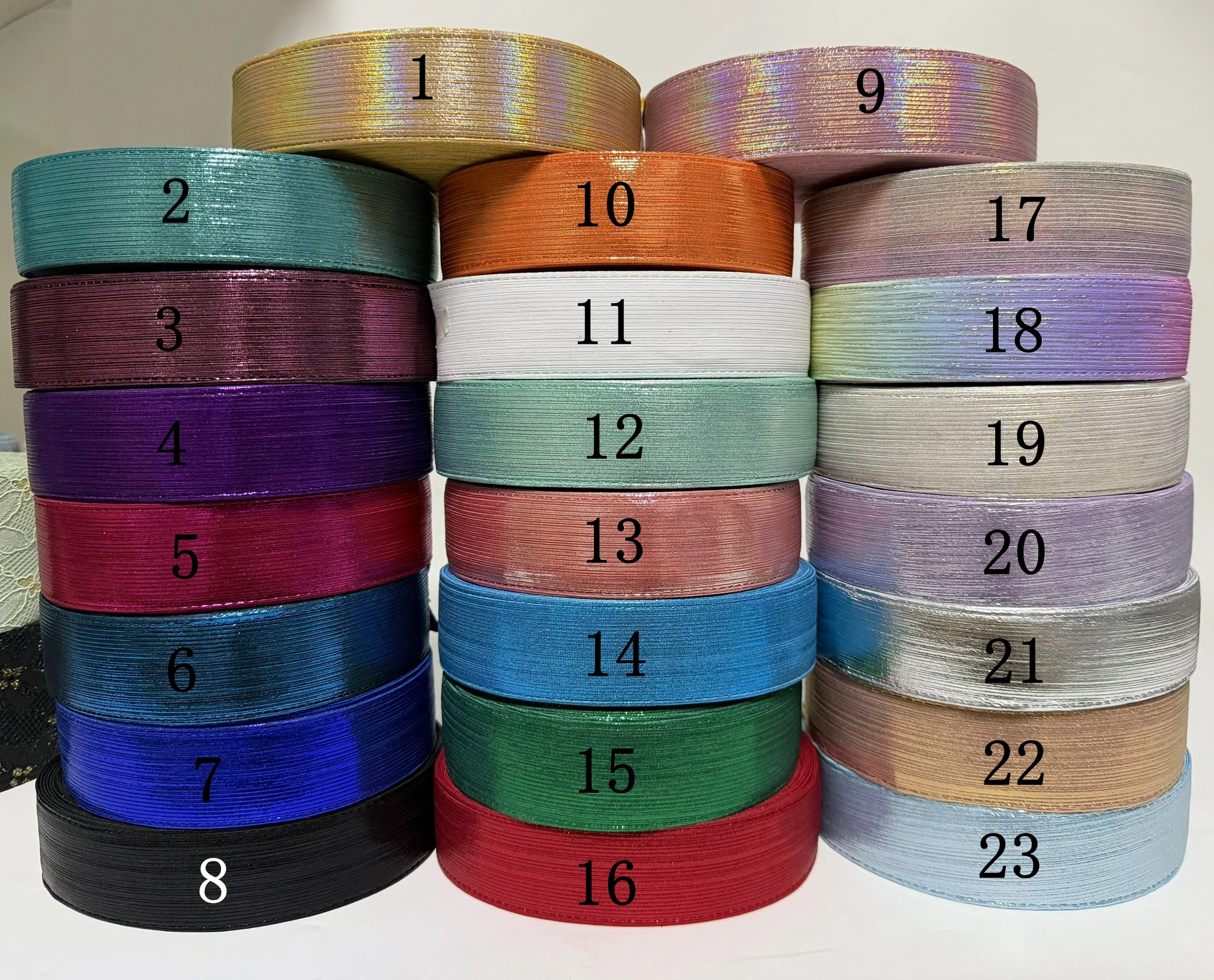 

Metallic Ribbon 38mm 1.5inch Ribbon 25yards for Hairbows Craft Materials DIY Accessorics 20yards