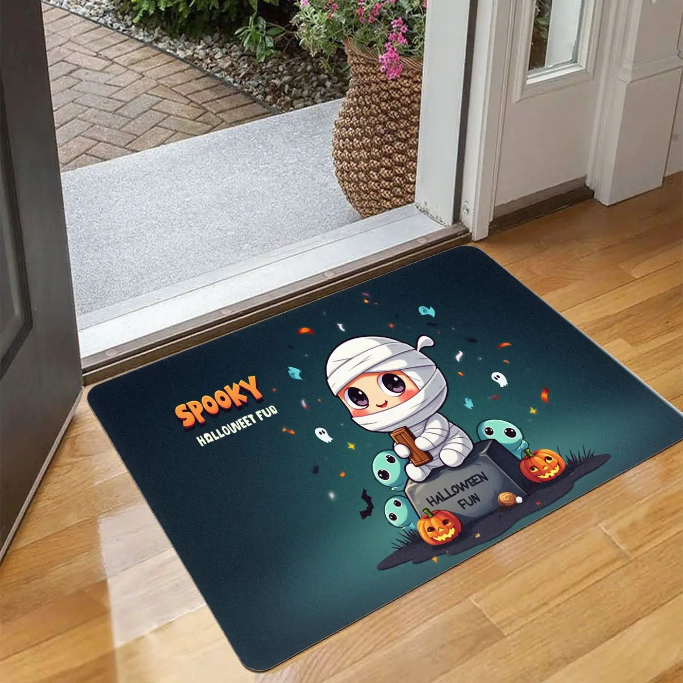 MatMuse لطيف المومياء هالوين ممسحة لينة دياتومي الأرض حصيرة الحصير حمام غرفة مدخل المطبخ التجفيف السريع الأزياء حصيرة