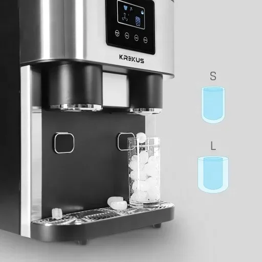 15-18 kg mini macchina per cubetti di ghiaccio granitore commerciale portatile macchina per il caffè nel ghiaccio distributore di ghiaccio da tavolo con frantoio