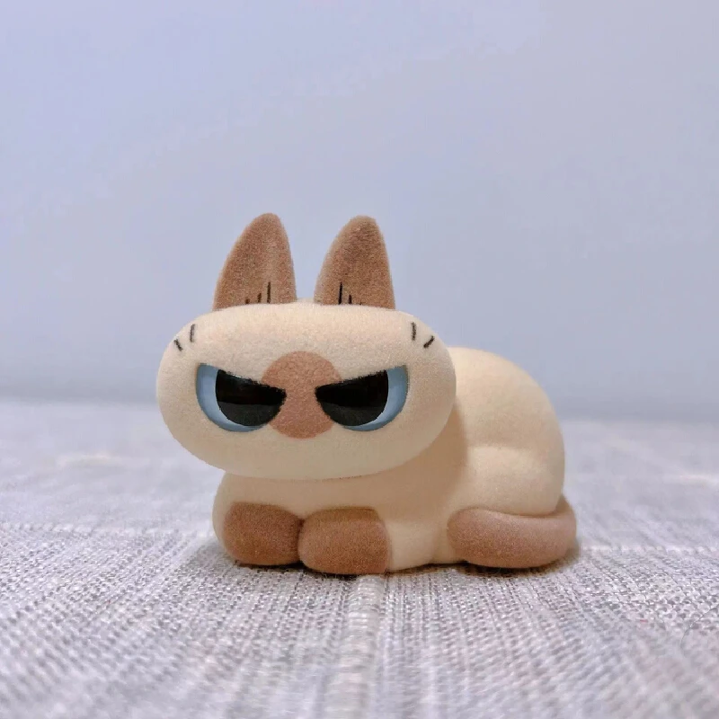 Nuovo autentico gatto siamese piccolo fagiolo fango scatola cieca pianta giocattoli di peluche gioielli carini seconda pallottola ragazza regalo periferico fatto a mano