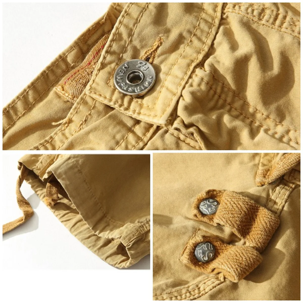 Men Summer Cargo Shorts Multi-Pocket Casual Cotton Capri Pants 2023 Military Tactical Joggers Short Pants Classic Loose Shorts