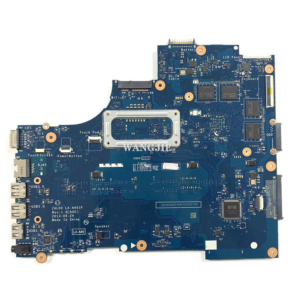CN-0X3NC8 For DELL Inspiron 3540 ZAL00 LA-A491P 0X3NC8 SR1EN I3-4030U 216-0846009 Mainboard Laptop Motherboard DDR3