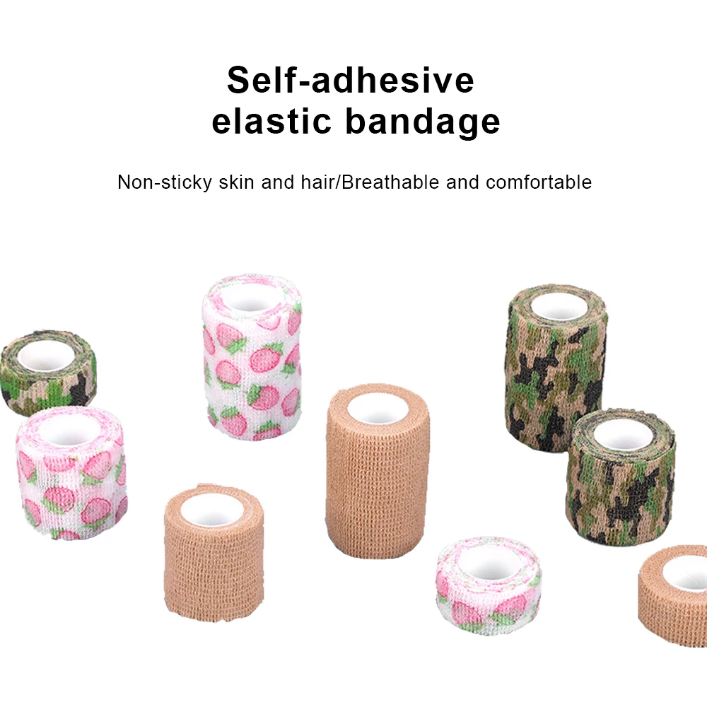 

new durable Camo Elastic Bandage Self-adhesive Sport Protective Fixer Tape Medical Wrap Pet Bandage flex tape pet suppies