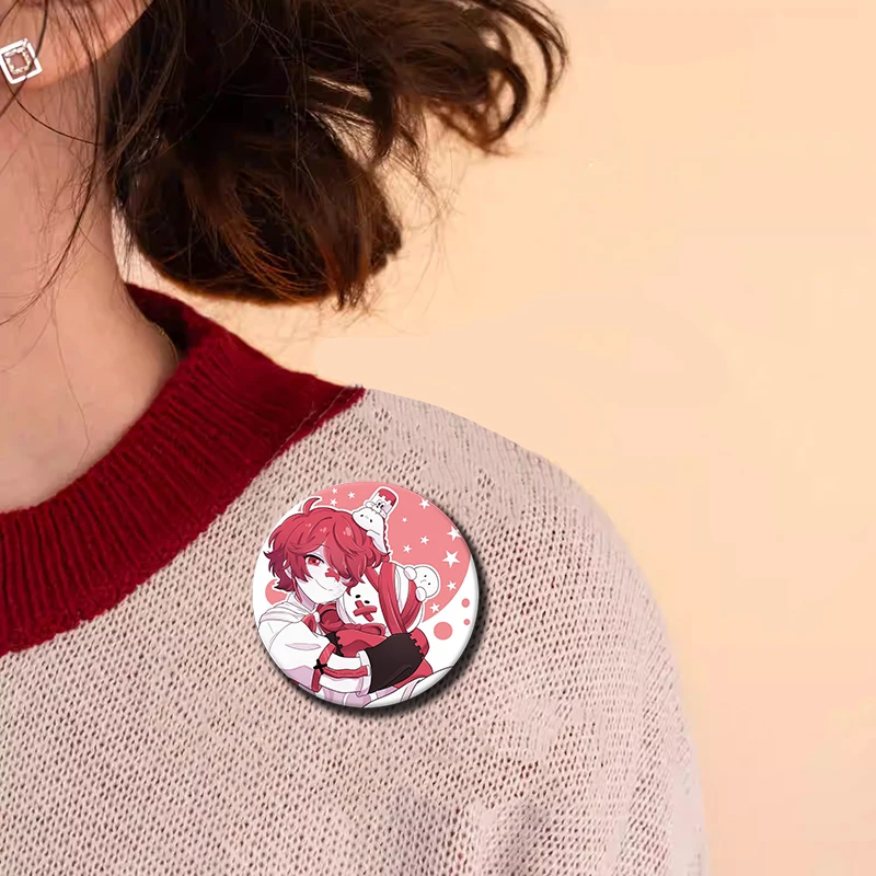 58mm Fashion Round Badge Funny Fan Art Brooches Ctue Little Fukase Button Pins for Backpack