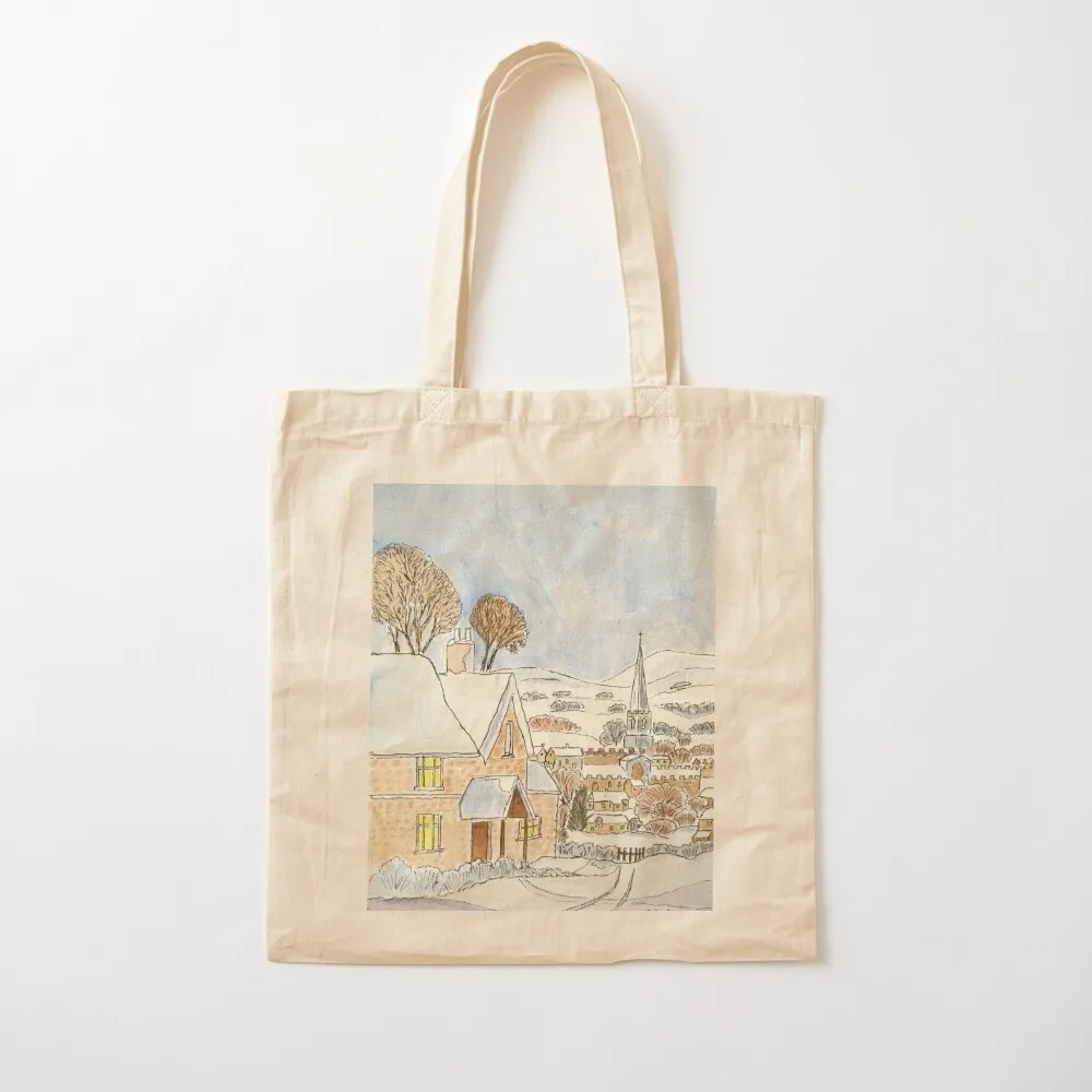 A winter scene Tote Bag bags luxury women Cloth bags shopper bag woman Candy bags