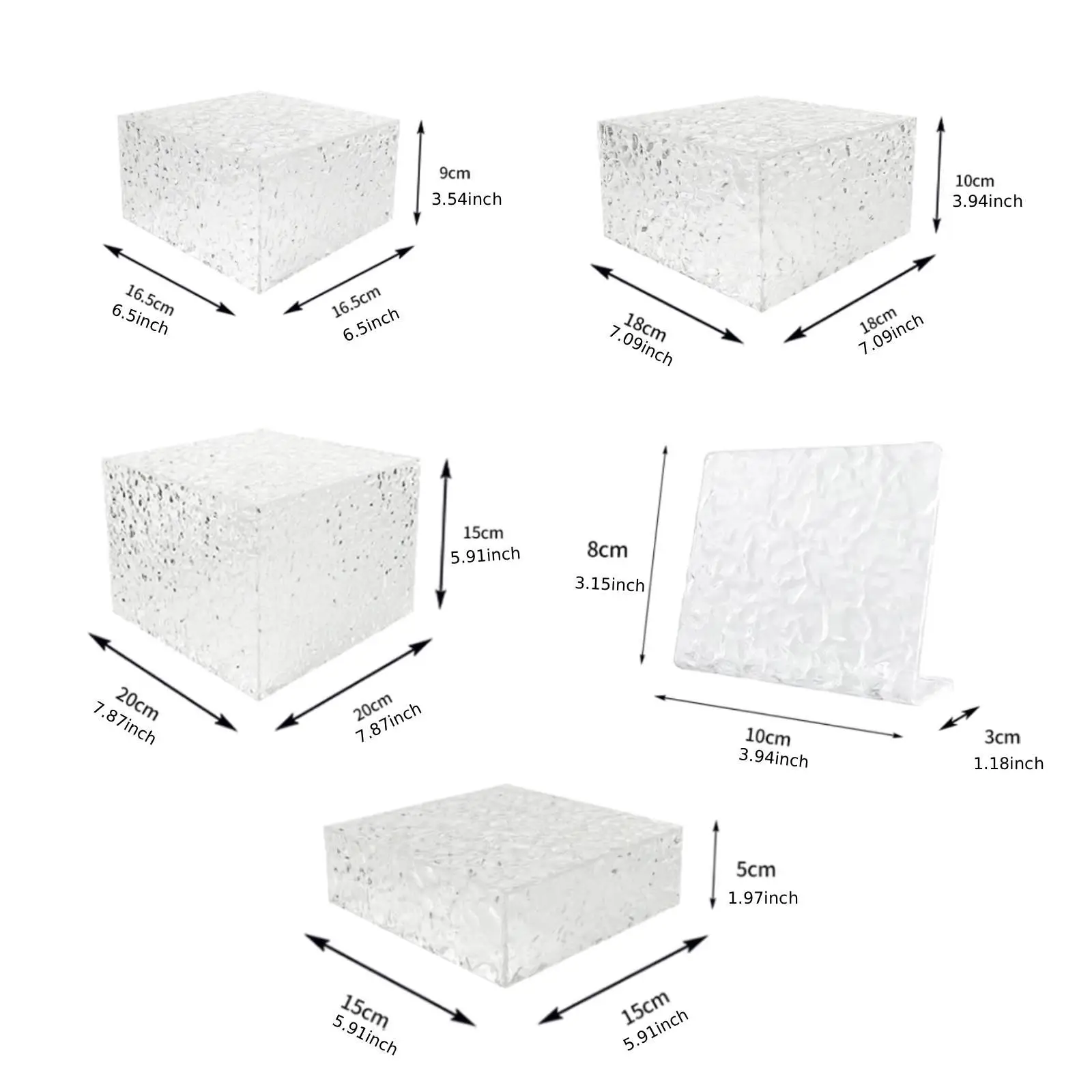 Acryl-Dessert-Präsentationsstä – Display Risers Set Bewertung und Preis