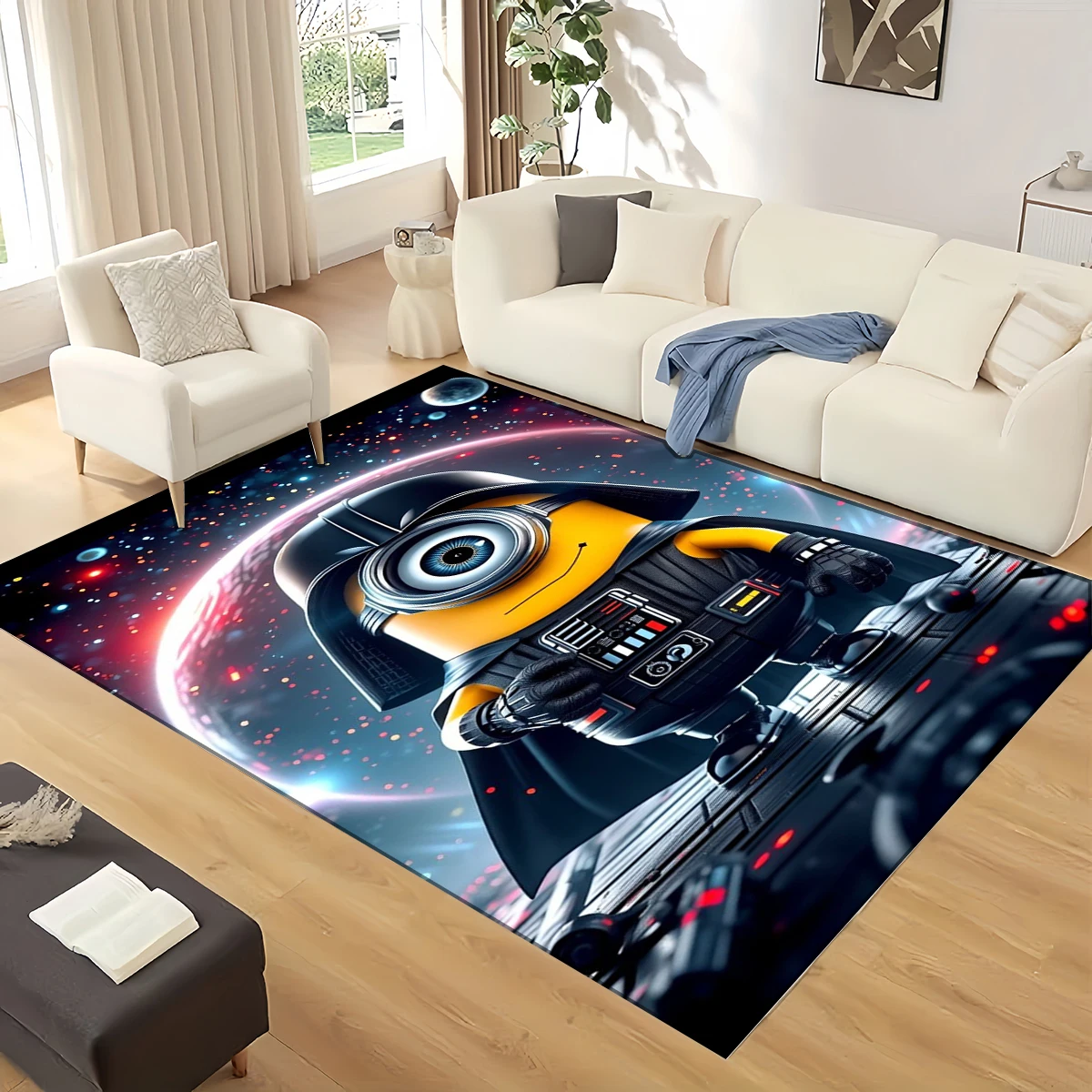 

3D Kawaii Миньоны мультфильм ковер ковер для гостиной спальни домашний диван украшение, детский игровой нескользящий напольный коврик Рождественский подарок