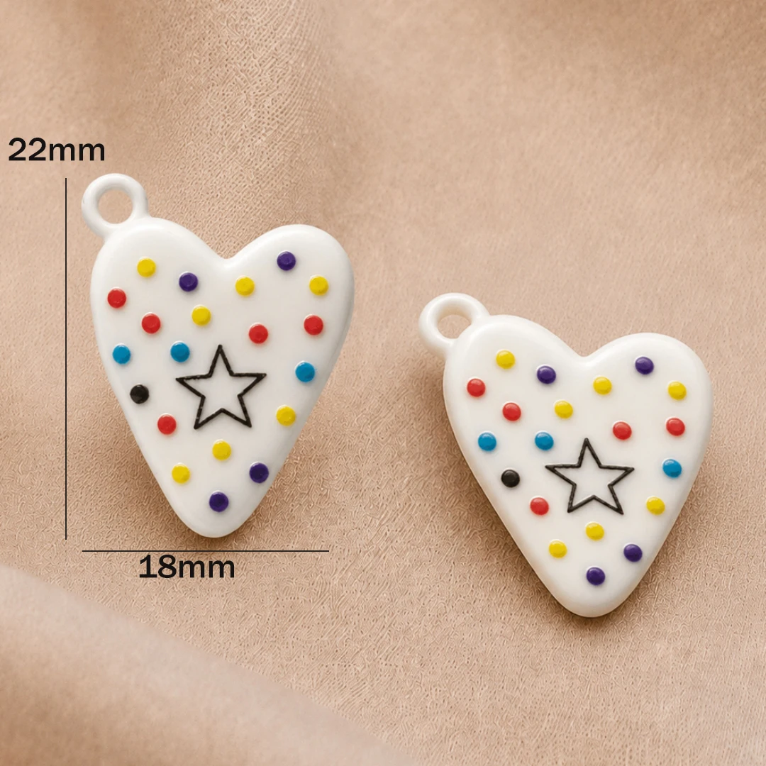 2 Stück Herz-Emaille-Anhänger aus Edelstahl, Rosen-Liebesanhänger für Frauen, DIY-Schmuckzubehör für Halsketten, Armbänder und Ohrringe – Detail 4