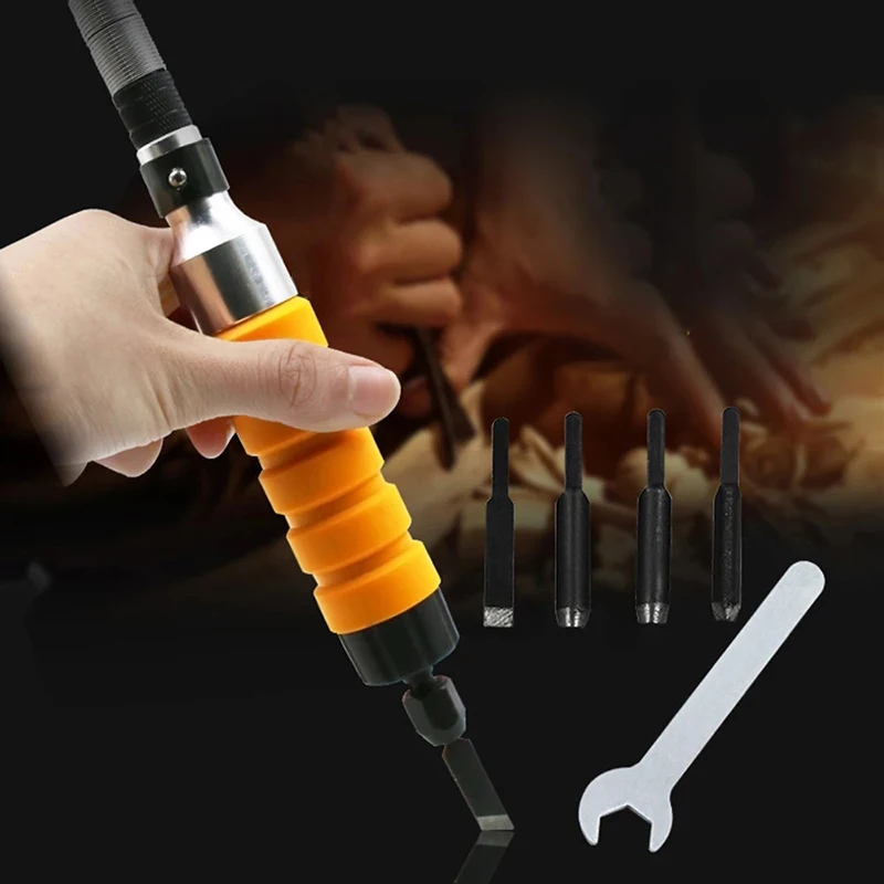 Electric Woodworking Carving Tool Wood Carving Chisel Slotting Carving Chisel Carving Pen Electric Chisel Carving Machine