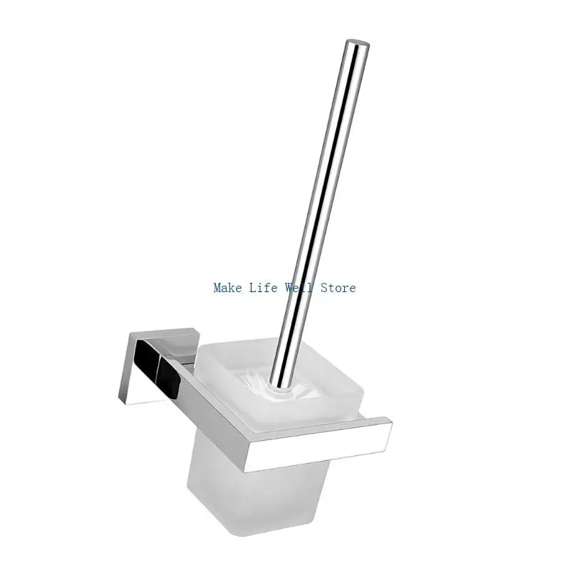  Efficient CleaningSteel Square Toilet Brush Featuring Rusts Proof Construction Bathroom Use Ergonomic Handle Secure Base