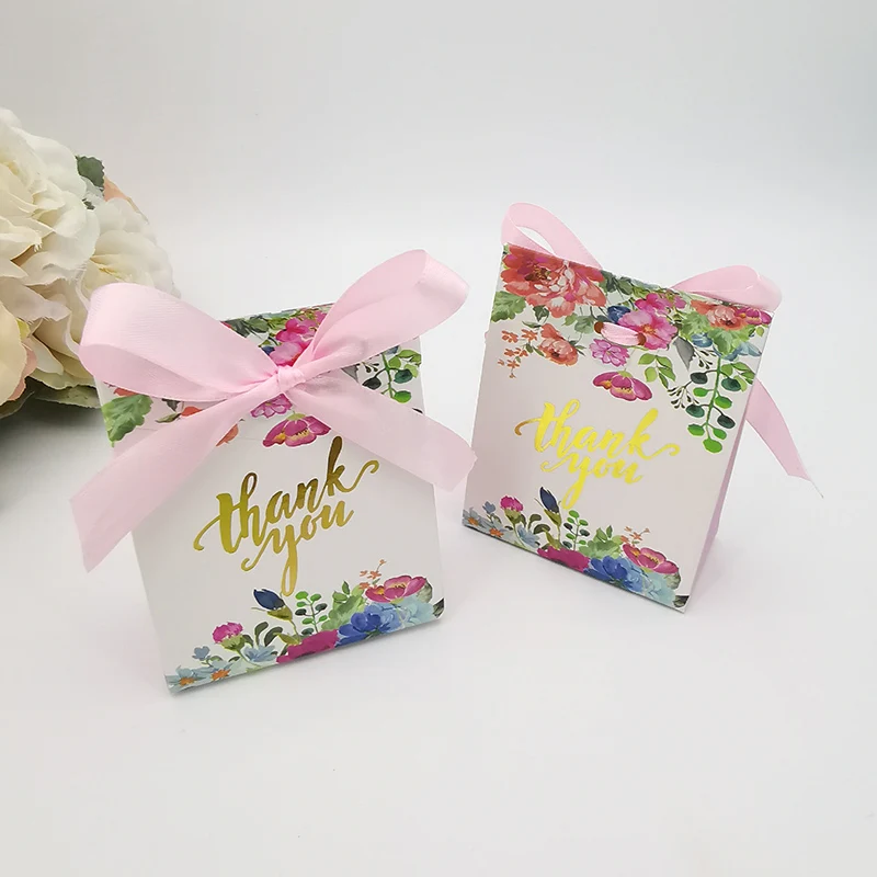 10/20Pcs Baby Dusche Cartoon Süßigkeiten Geschenk Box Mit Band Elefanten Baby Kinderwagen Geburtstag Gunsten Geschenk Verpackung box Baby Souvenirs – Detail 3