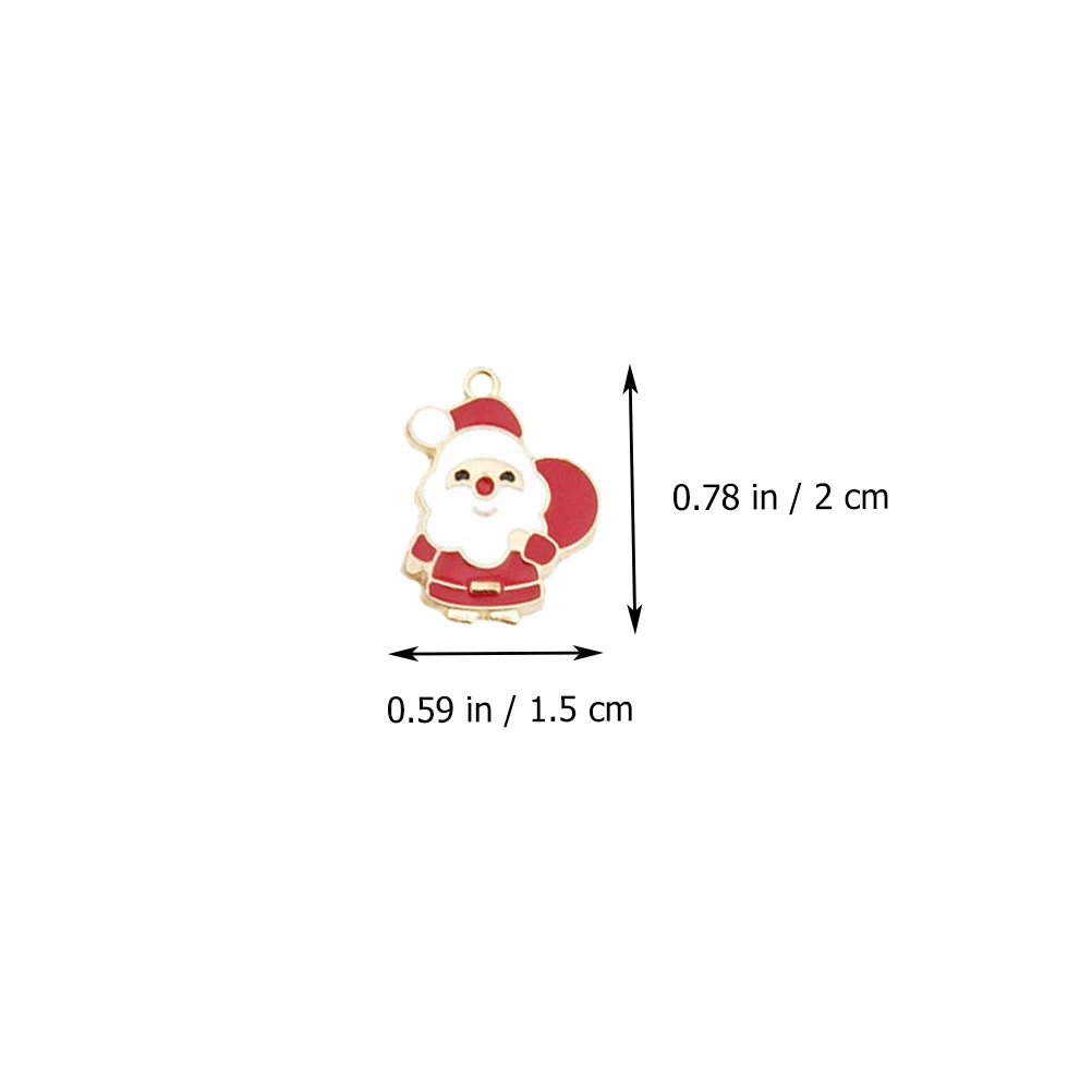 

60 Pcs Jewelry Accessories Decorative Pendants DIY Craft Christmas Earrings Cartoon Design Charms Alloy Findings Xmas Making