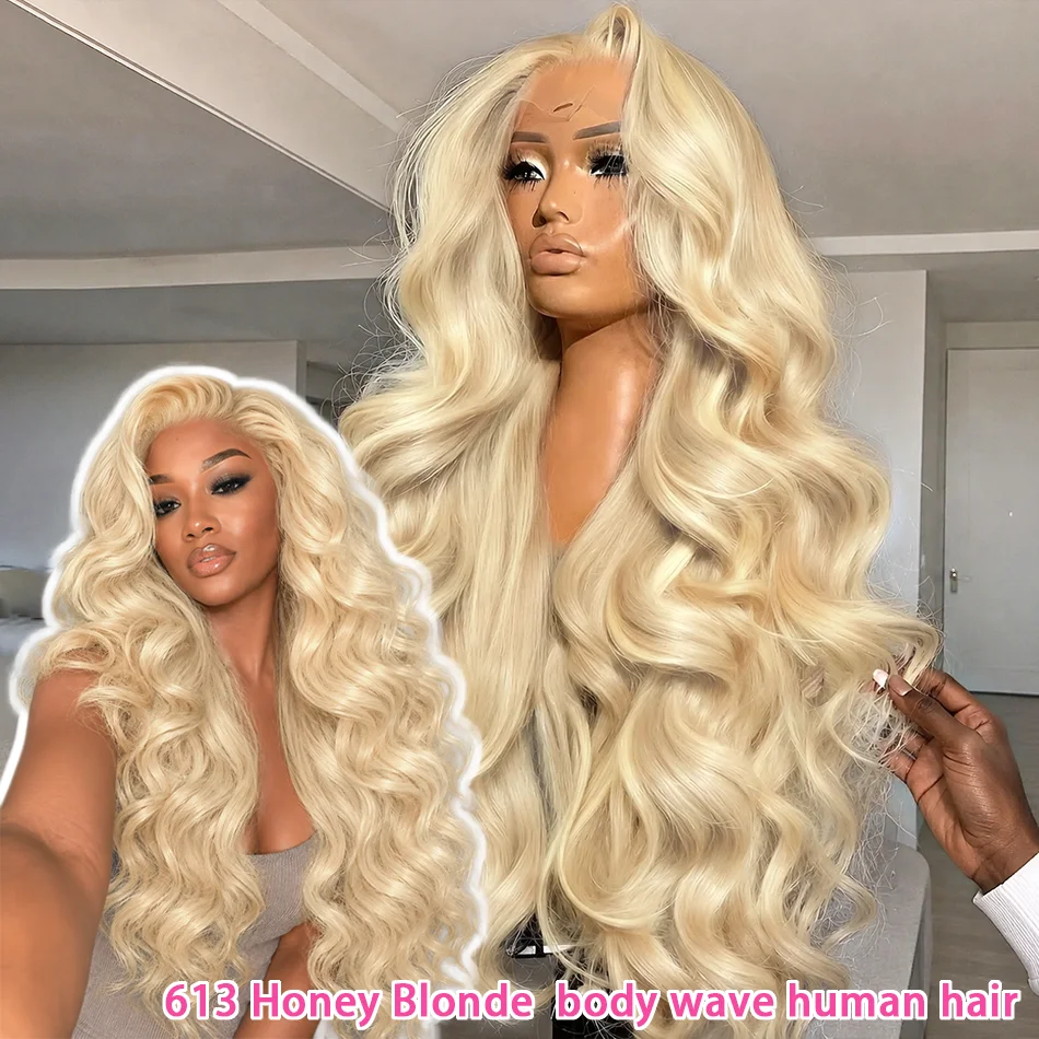 613 Blonde Body Wave Lace Front Wig - شعر مستعار أمامي من الدانتيل 30