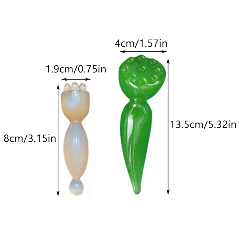 Gezichtsmassage Gereedschap Ogen Acupunctuurpunt Pen Gua Sha Gezicht Huidverzorging Massager Sticks Lotus Seedpod Vorm Facial Lifting Schoonheid