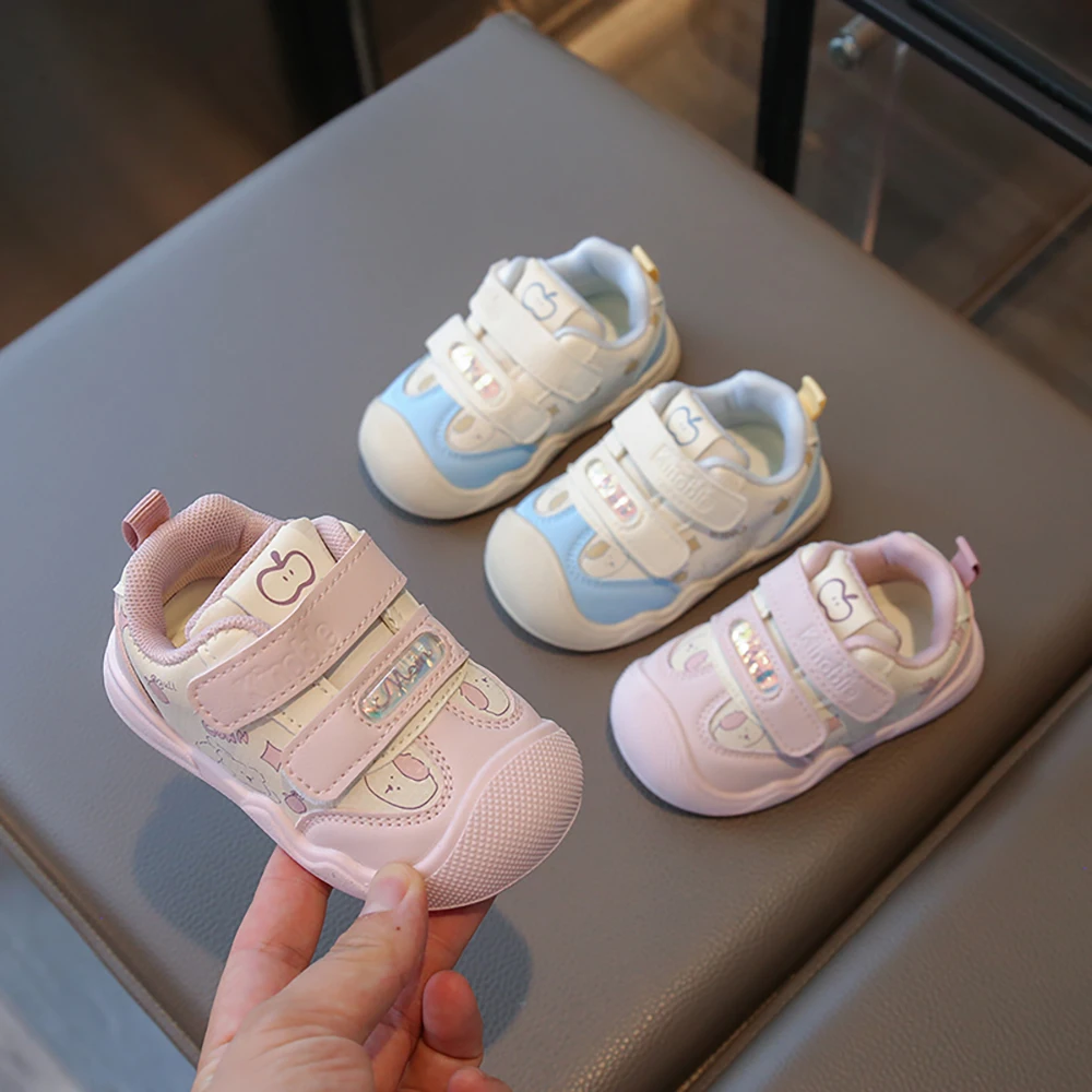

Cute Breathable Cartoon Shoes Children's Sneakers Kids Non Slip Girls Children Casual Shoes Kids Soft Soled Fashionable Velcro
