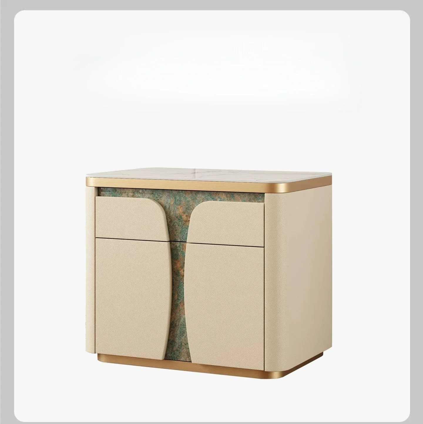 A7-25  Light Luxury High-end Sense Niche Design Sense Bedside Table Master Bedroom High-end Integrated Safe