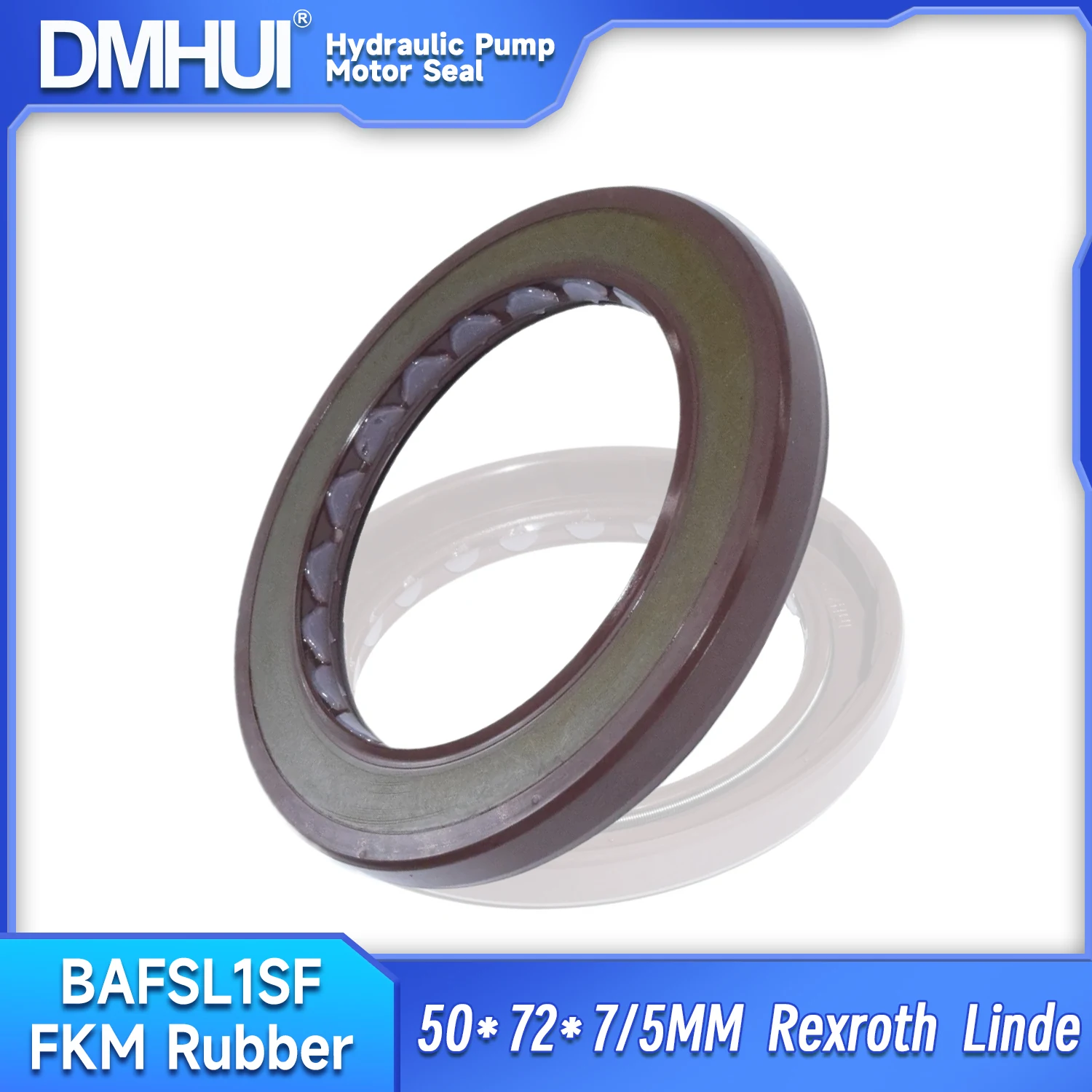 

DMHUI Hydraulic Pump, Motor,Roatry Shaft Oil Seal 50x72x7/5 mm FKM Rubber High Pressure Resistance ISO 9001:2008