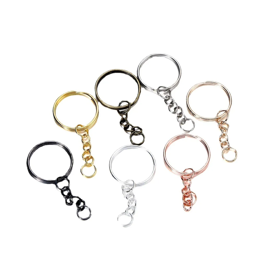 10pcs Hot Selling Lobster Keychains Metal Keychains With Chains Single Ring keychains, Hanging buckles, DIY Jewelry Accessories