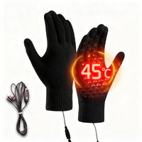 Winter Electric Heated Gloves Touch Screen Motorcycle/Bike Warm Gloves Outdoor Riding Skiing Mitten USB Heated Gloves No Battery