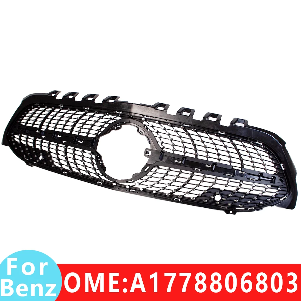 

for Mercedes Benz Grille mesh radiator Middle grid base grills W177 A160 A180 A200 A220 A250 A45 A35 1778806803 car Accessories