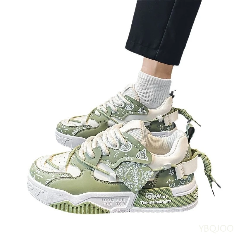 봄 가을 신상 통기성 두꺼운 밑창 키높이 신발 남성 패션 다용도 스니커즈 캐주얼 편안한 신발