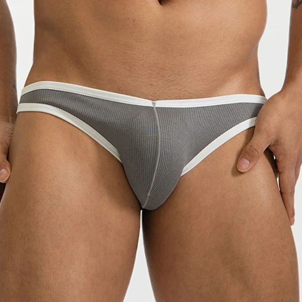 

Men's Panties Breathable Lingerie Low Waist Underwear Breathable Soft Gay Sissy Bulge Pouch Briefs Seamless Underpants Trunks