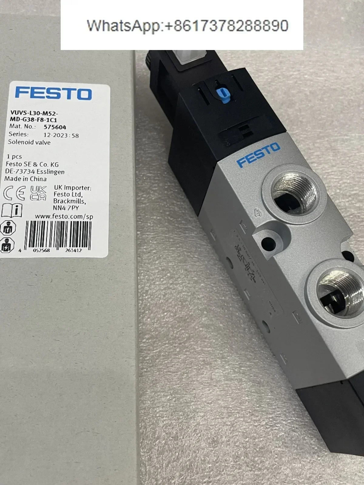 

FESTO VUVS-L30-M52-MD-G38-F8 575604 575611 575618 Solenoid valve