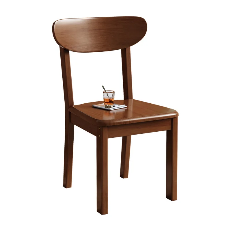 

Modern solid wood dining chair, dining room stylish wooden banquet oval dining chair