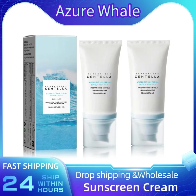 1/2 Uds Original 50 + Protector solar Facial Centella Protector UV sol cuerpo bloqueador solar crema blanqueadora de la piel Protector hidratante coreano